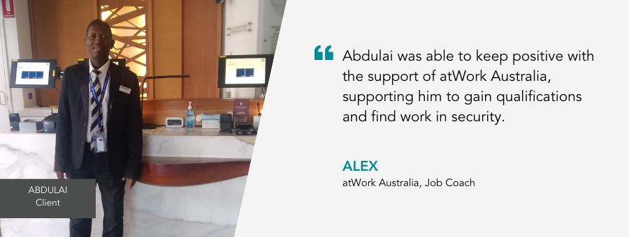Supporting Abdulai with a new qualification, helped him reach his dream career