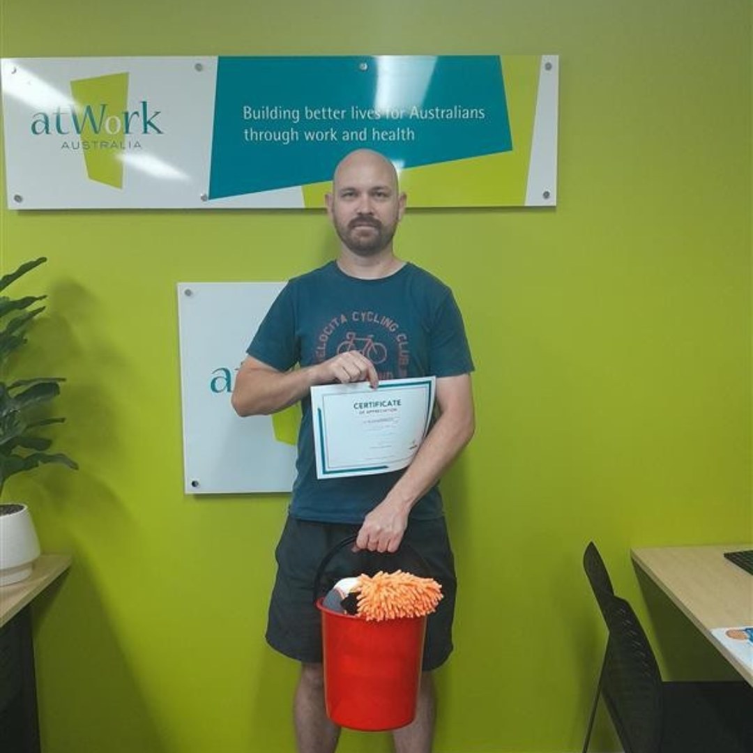 Benjamin celebrates six months in meaningful employment