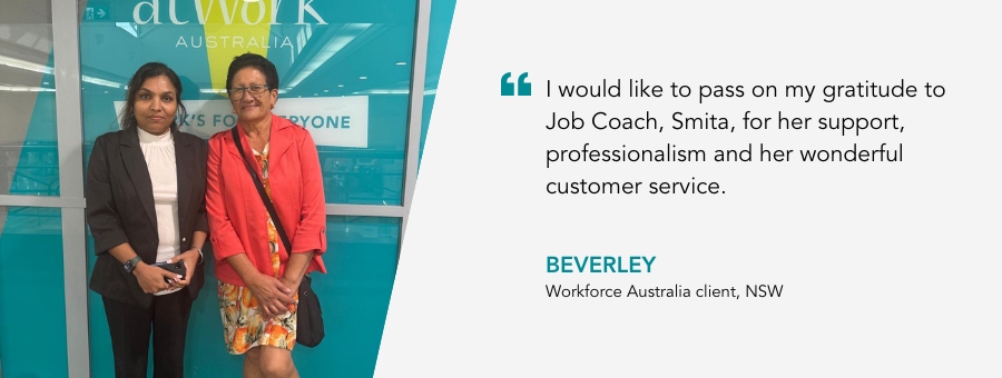 With updated skills, Beverley is thriving in work she enjoys