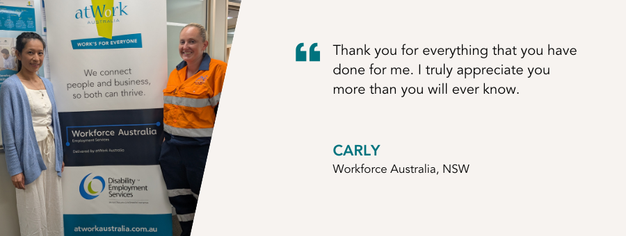 Carly’s journey to find sustainable employment