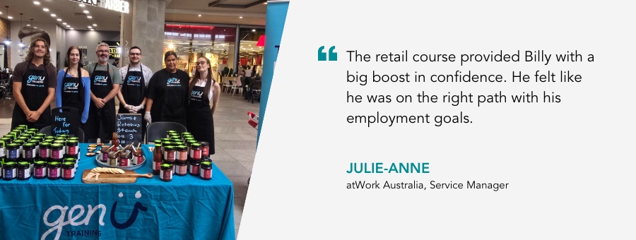 Billy gains valuable skills and experience to reach his employment goals
