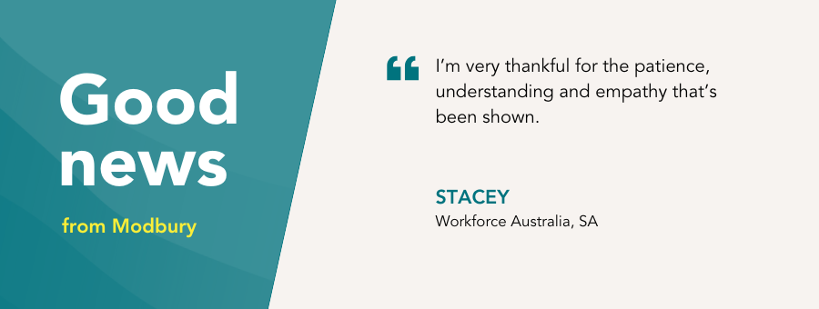 Stacey is celebrated for making small steps towards her employment goals