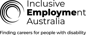 Inclusive Employment Australia Logo with tagline Finding careers for people with disability